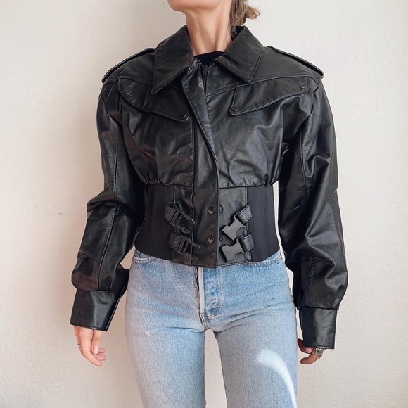 Vintage Militant Leather Jacket - Picture 1 of 4